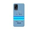 Funda Silicona Líquida Azul para TCL 408 diseño Agua Dibujos