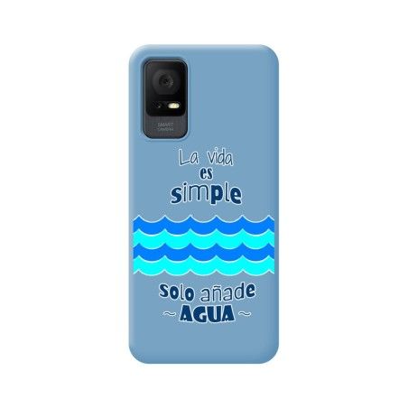 Funda Silicona Líquida Azul para TCL 408 diseño Agua Dibujos