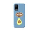 Funda Silicona Líquida Azul para TCL 408 diseño Vegan Life Dibujos