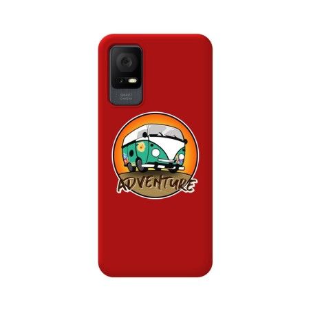 Funda Silicona Líquida Roja para TCL 408 diseño Adventure Dibujos