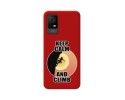 Funda Silicona Líquida Roja para TCL 408 diseño Mujer Escalada Dibujos