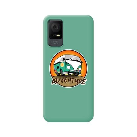 Funda Silicona Líquida Verde para TCL 408 diseño Adventure Dibujos