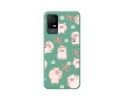 Funda Silicona Líquida Verde para TCL 408 diseño Cerdos Dibujos