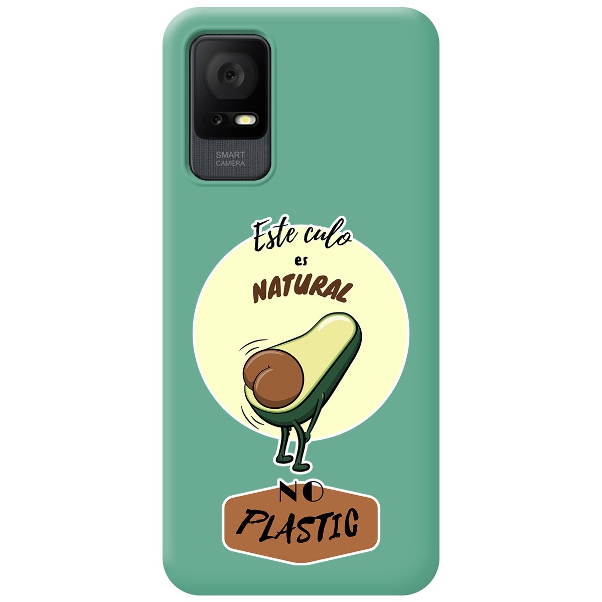 Funda Silicona Líquida Verde para TCL 408 diseño Culo Natural Dibujos