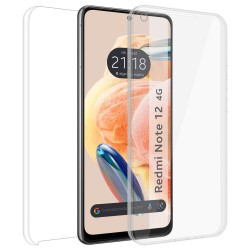 Funda Doble Transparente Pc + Tpu Full Body 360 compatible con Xiaomi Redmi Note 12 4G