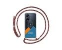Personaliza tu Funda Colgante Transparente para Oppo A98 5G con Cordon Rosa / Dorado Dibujo Personalizada