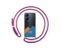 Personaliza tu Funda Colgante Transparente para Oppo A98 5G con Cordon Rosa Fucsia Dibujo Personalizada