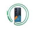 Personaliza tu Funda Colgante Transparente para Oppo A98 5G con Cordon Verde Agua Dibujo Personalizada
