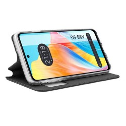 Funda Libro Soporte con Ventana para Oppo A98 5G color Negra 2
