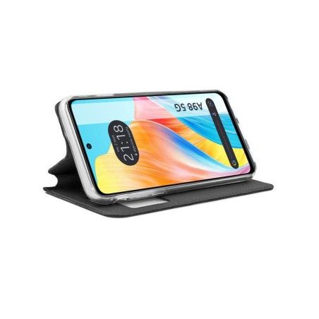 Funda Libro Soporte con Ventana para Oppo A98 5G color Negra