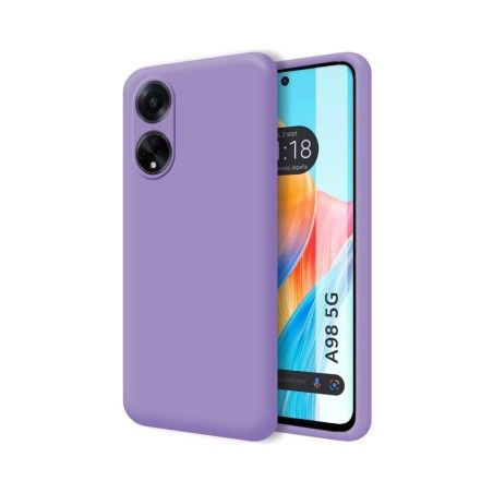Funda Silicona Líquida Ultra Suave para Oppo A98 5G color Morado