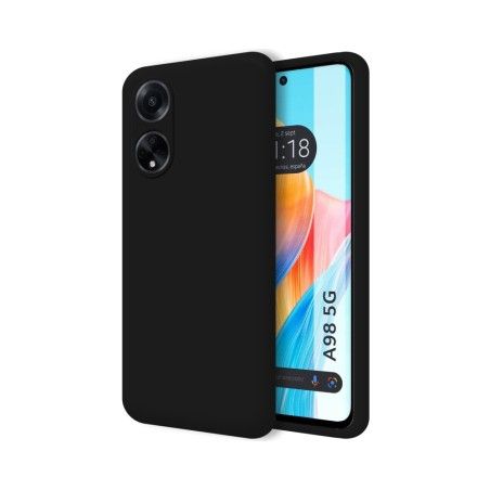 Funda Silicona Líquida Ultra Suave para Oppo A98 5G color Negro