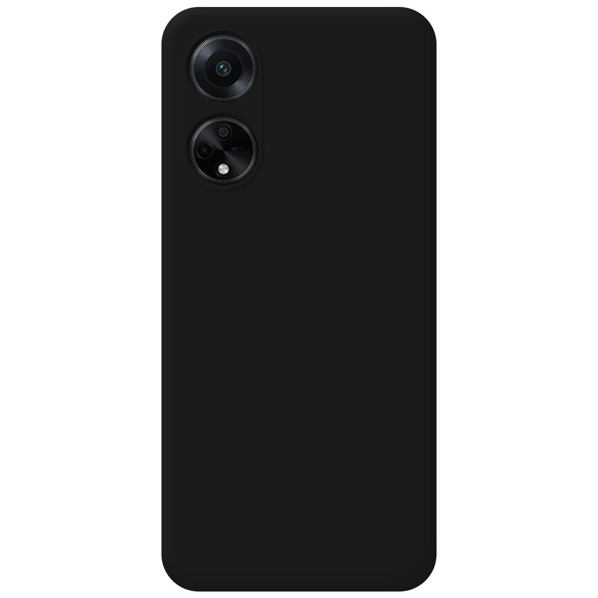 Funda Silicona Líquida Ultra Suave para Oppo A98 5G color Negro