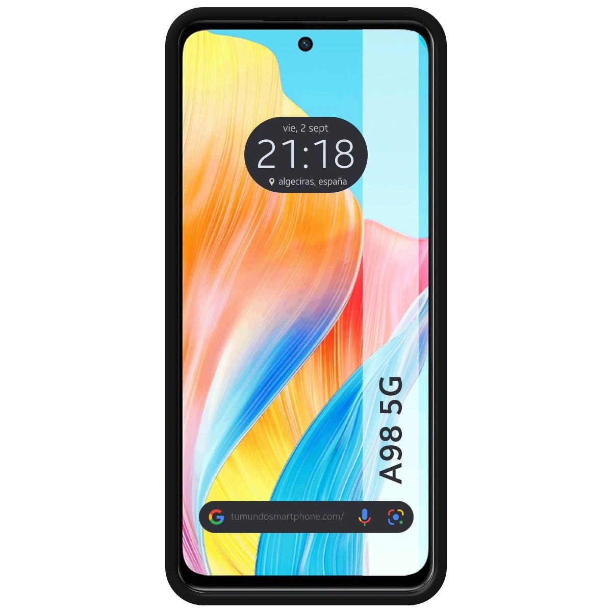 Funda Silicona Líquida Ultra Suave para Oppo A98 5G color Negro