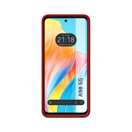 Funda Silicona Líquida Ultra Suave para Oppo A98 5G color Rojo