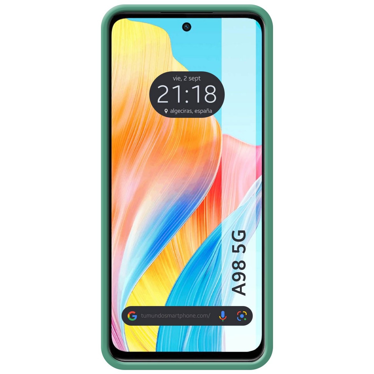 Funda Silicona Líquida Ultra Suave para Oppo A98 5G color Verde