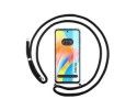 Funda Colgante Transparente para Oppo A98 5G con Cordon Negro