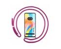 Funda Colgante Transparente para Oppo A98 5G con Cordon Rosa Fucsia