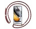 Funda Colgante Transparente para Realme 11 Pro / 11 Pro+ Plus con Cordon Rosa / Dorado