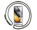 Funda Colgante Transparente para Realme 11 Pro / 11 Pro+ Plus con Cordon Verde / Dorado