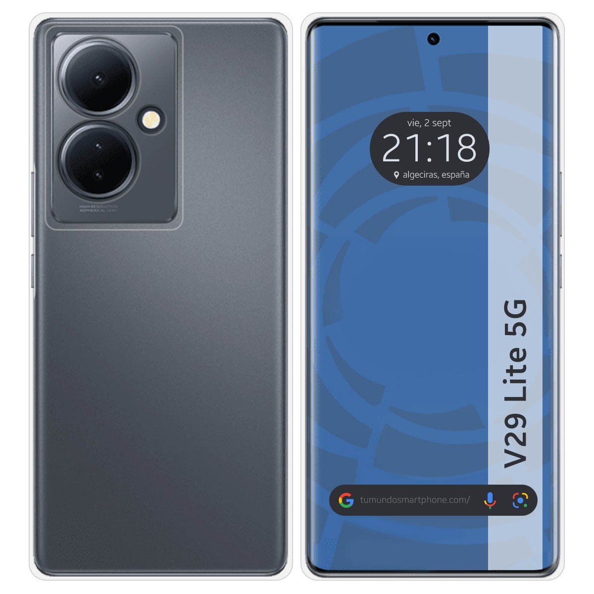 Funda Silicona Gel TPU Transparente para Vivo V29 Lite 5G