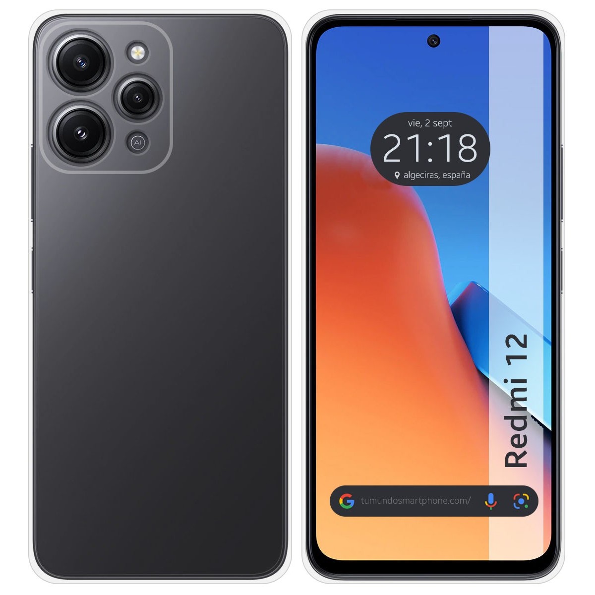 Funda Silicona Gel TPU Transparente compatible con Xiaomi Redmi 12