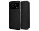 Funda Libro Soporte con Ventana compatible con Xiaomi Redmi 12 color Negra