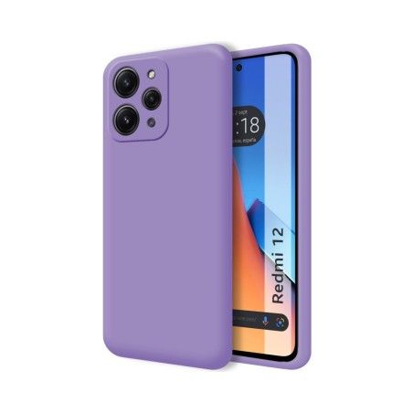 Funda Silicona Líquida Ultra Suave compatible con Xiaomi Redmi 12 color Morado