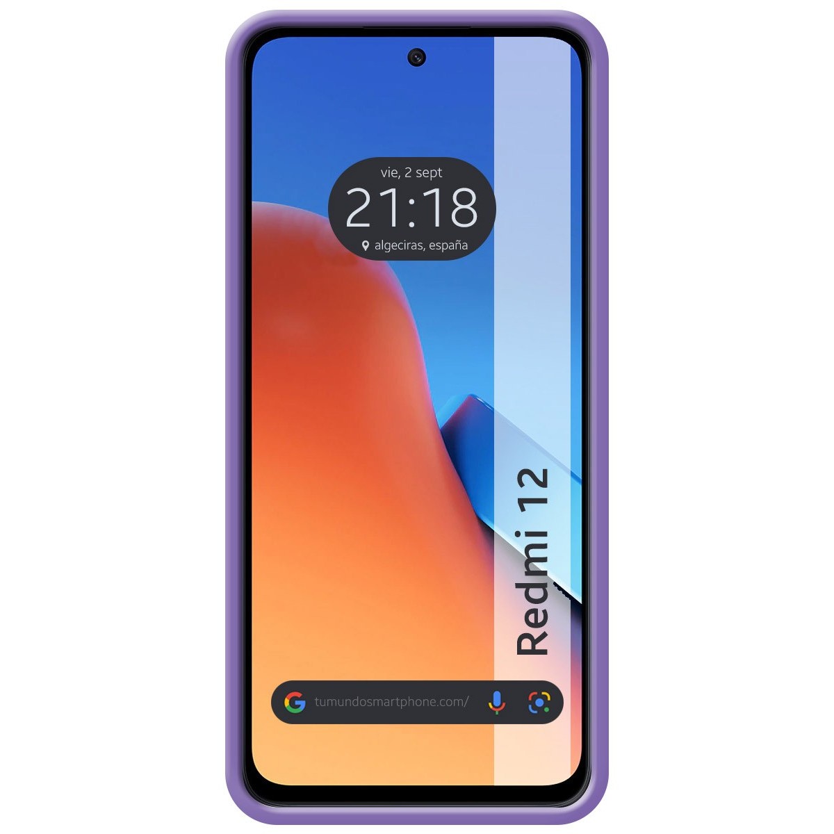 Funda Silicona Líquida Ultra Suave compatible con Xiaomi Redmi 12 color Morado