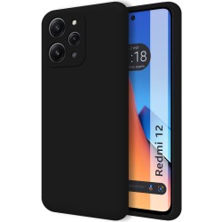 Funda Silicona Líquida Ultra Suave compatible con Xiaomi Redmi 12 color Negro
