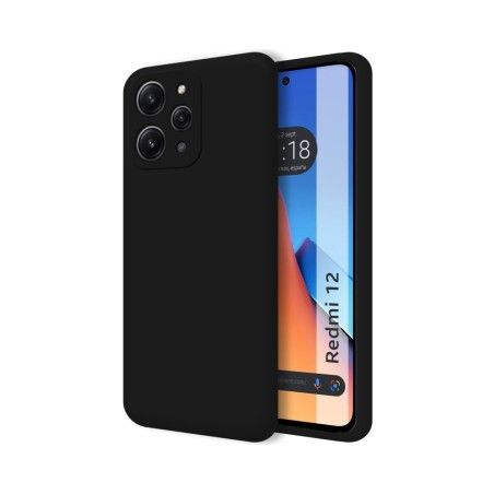 Funda Silicona Líquida Ultra Suave compatible con Xiaomi Redmi 12 color Negro