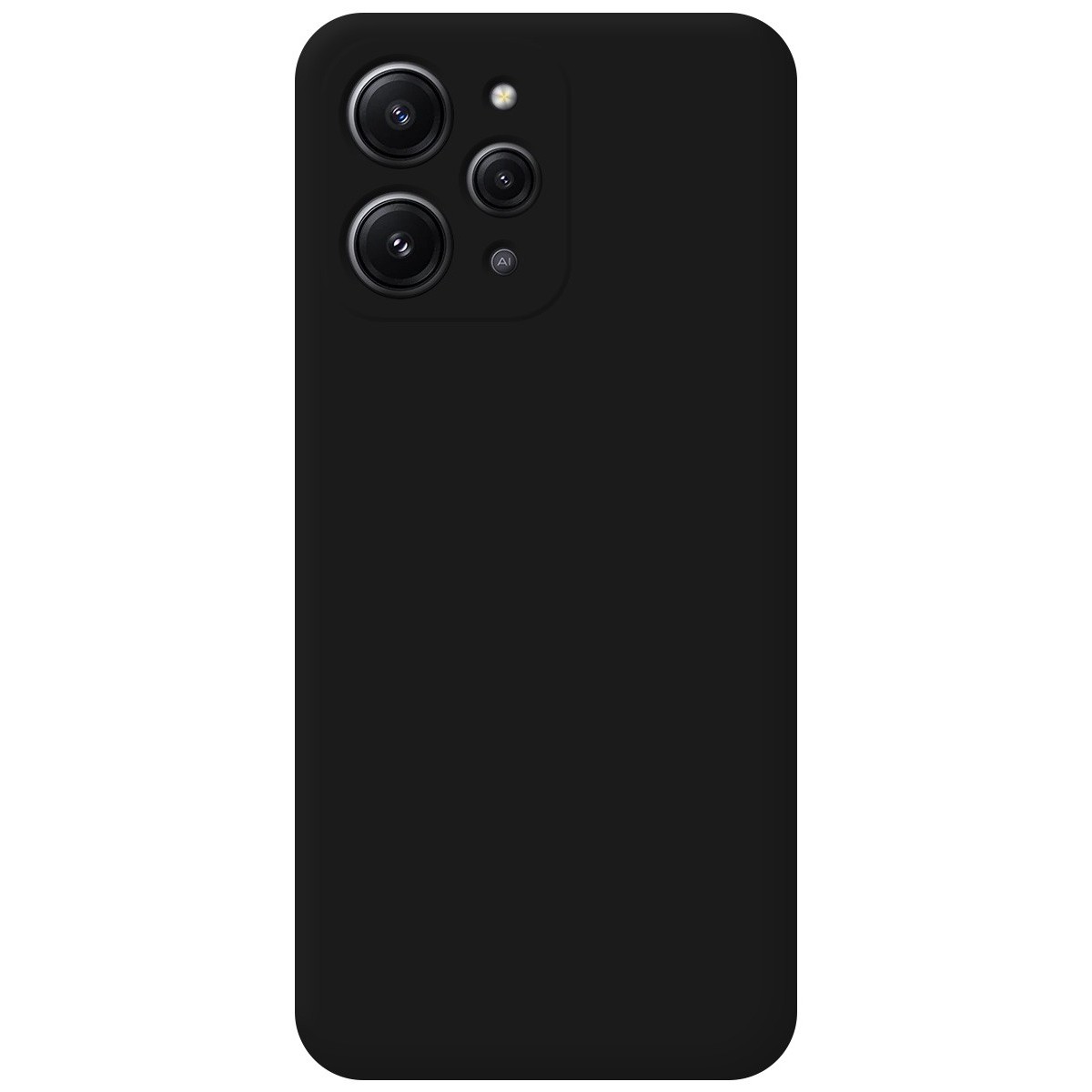 Funda Silicona Líquida Ultra Suave compatible con Xiaomi Redmi 12 color Negro