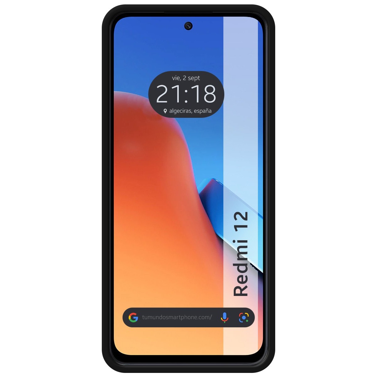 Funda Silicona Líquida Ultra Suave compatible con Xiaomi Redmi 12 color Negro