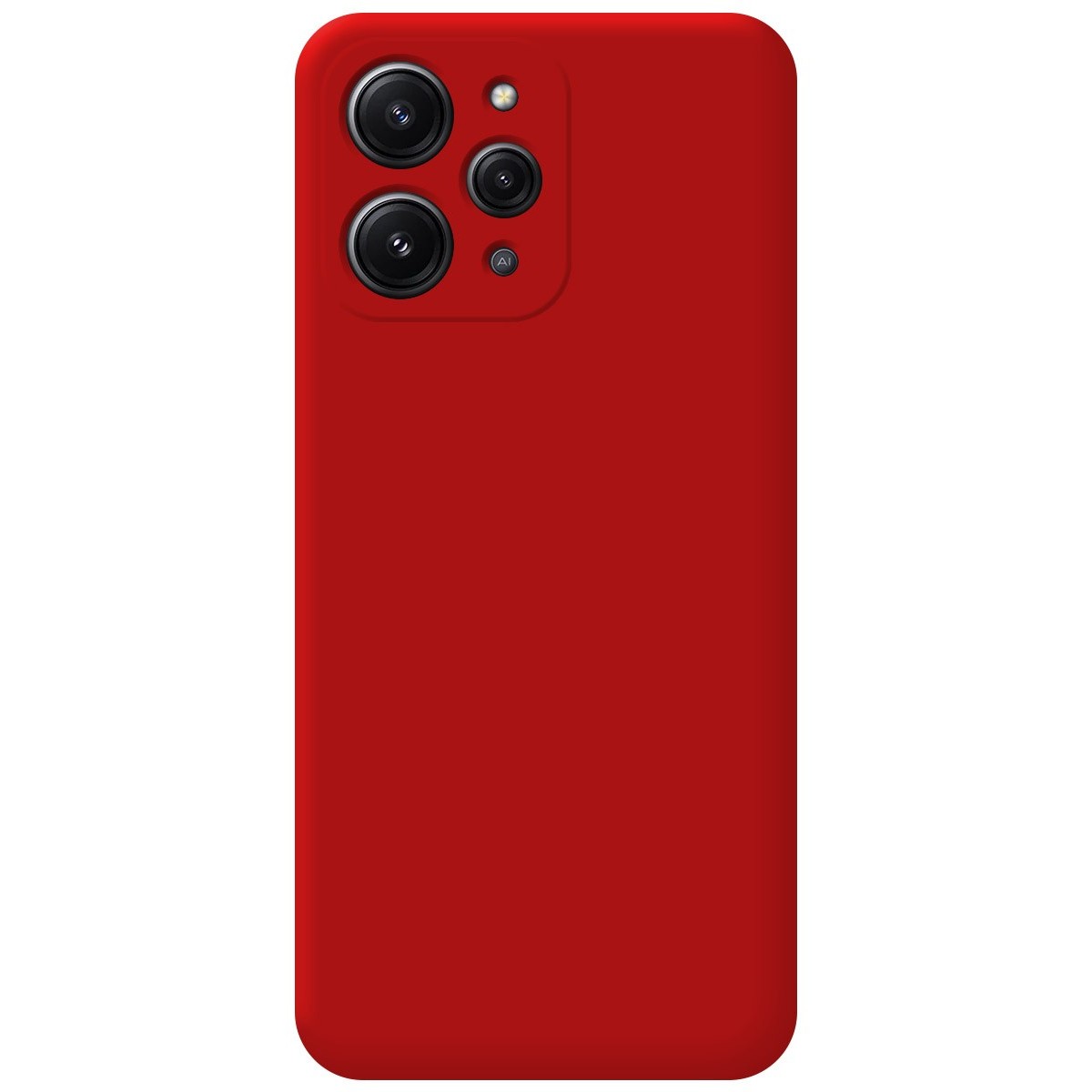 Funda Silicona Líquida Ultra Suave compatible con Xiaomi Redmi 12 color Rojo