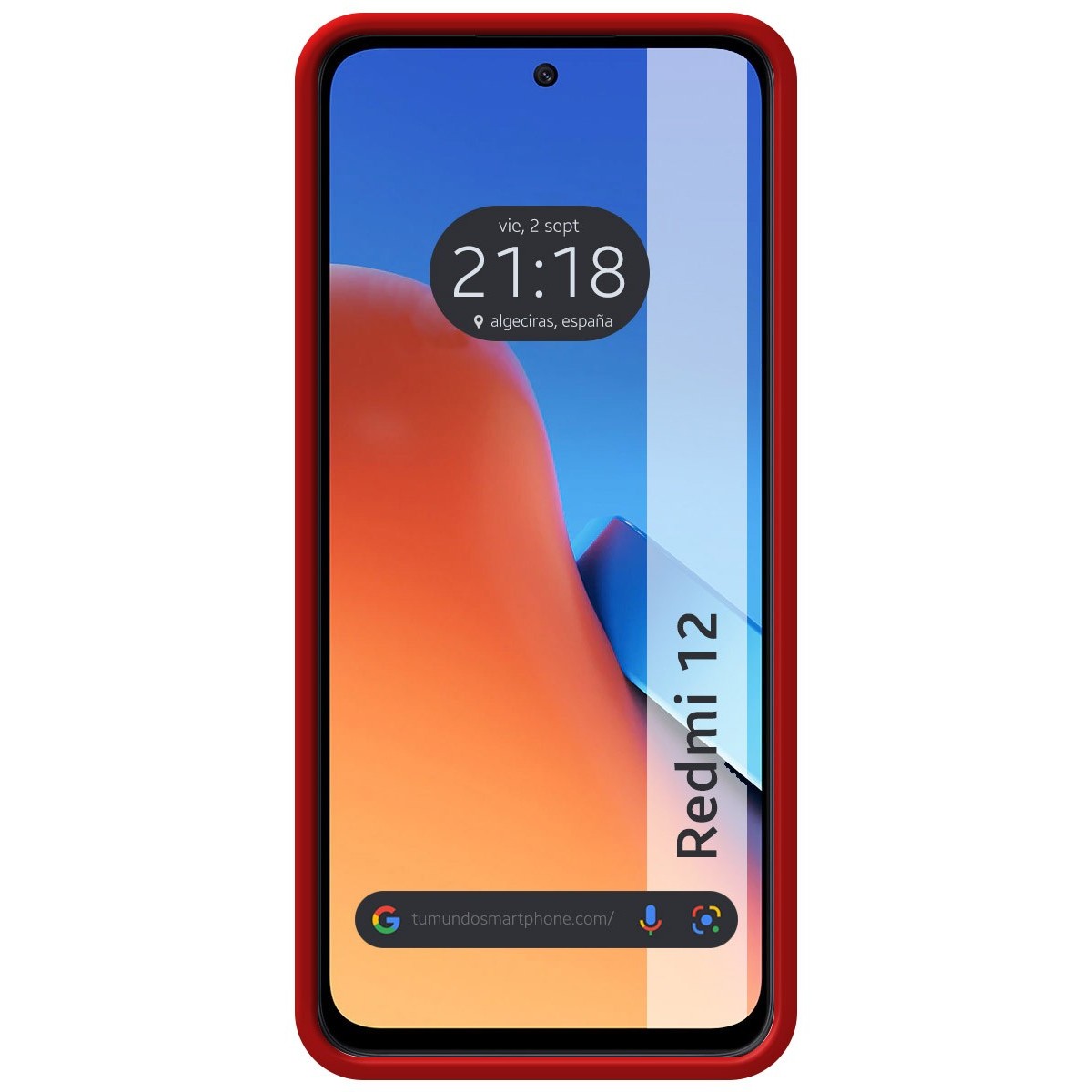 Funda Silicona Líquida Ultra Suave compatible con Xiaomi Redmi 12 color Rojo