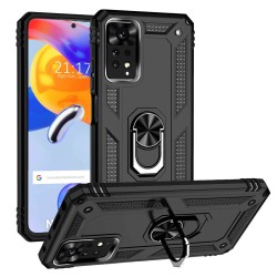 Funda Tough Armor con Anillo Giratorio Negra compatible con Xiaomi Redmi Note 12 5G 2