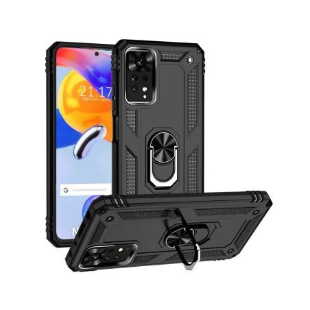 Funda Tough Armor con Anillo Giratorio Negra compatible con Xiaomi Redmi Note 12 Pro+ Plus 5G