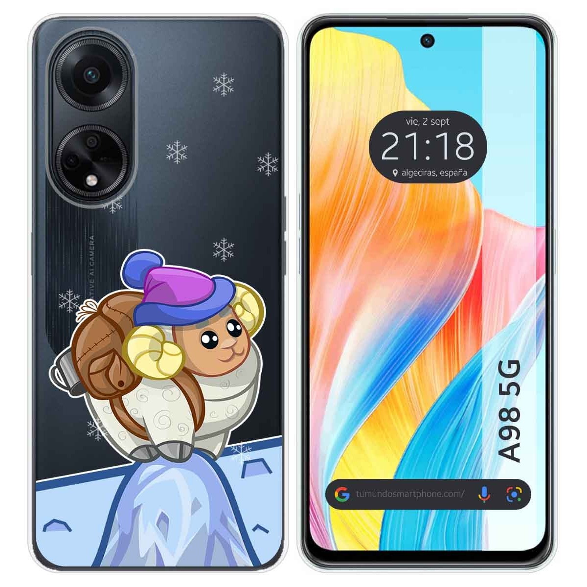 Funda Silicona Transparente para Oppo A98 5G diseño Cabra Dibujos