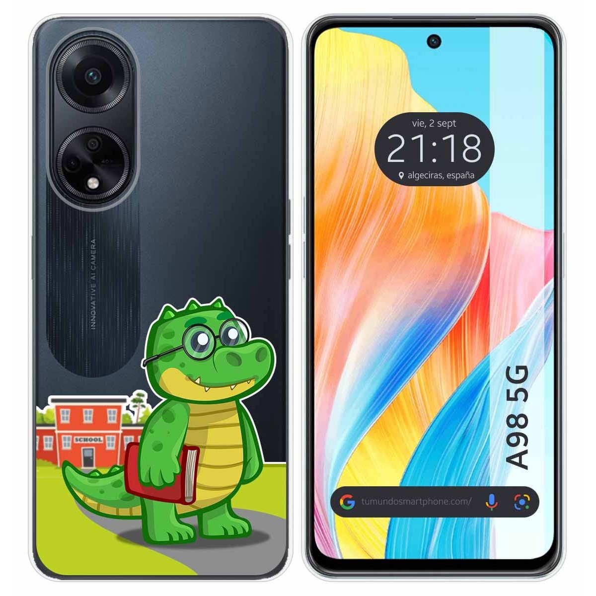 Funda Silicona Transparente para Oppo A98 5G diseño Coco Dibujos