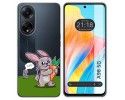 Funda Silicona Transparente para Oppo A98 5G diseño Conejo Dibujos