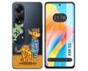 Funda Silicona Transparente para Oppo A98 5G diseño Jirafa Dibujos