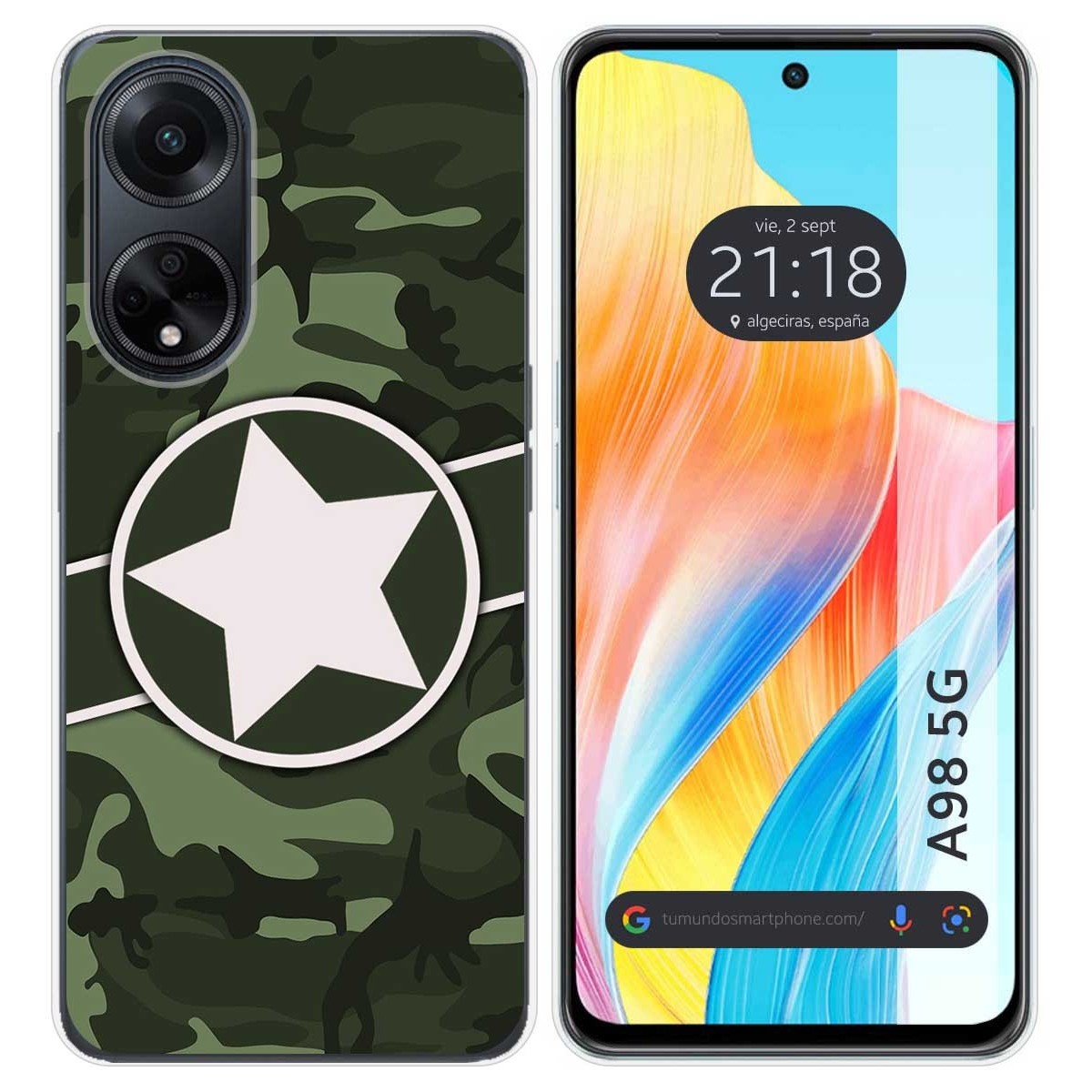 Funda Silicona para Oppo A98 5G diseño Camuflaje 01 Dibujos