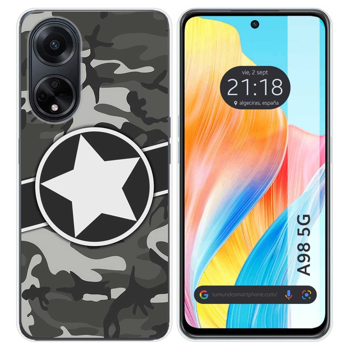Funda Silicona para Oppo A98 5G diseño Camuflaje 02 Dibujos