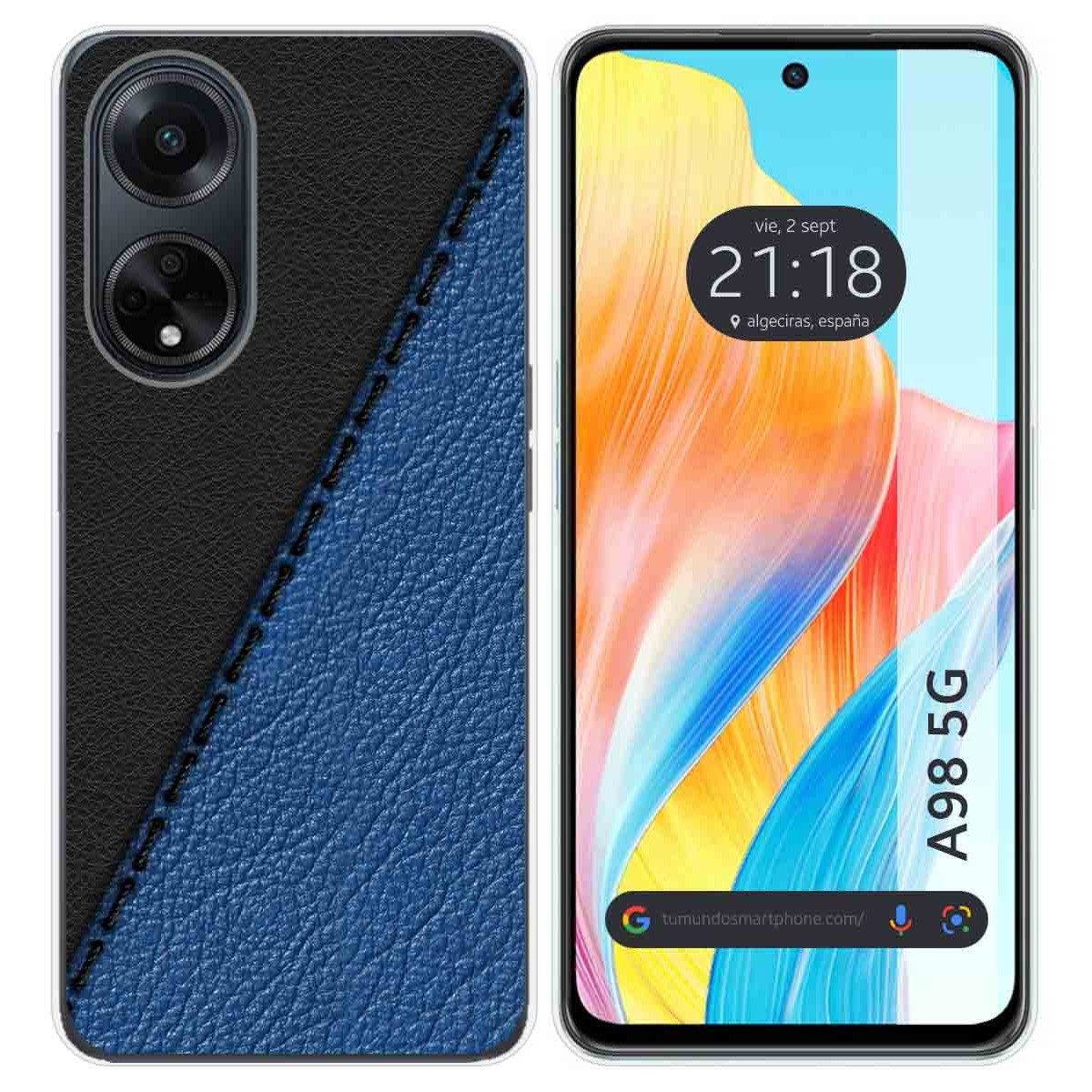 Funda Silicona para Oppo A98 5G diseño Cuero 02 Dibujos