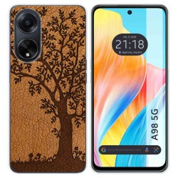 Funda Silicona para Oppo A98 5G diseño Cuero 03 Dibujos