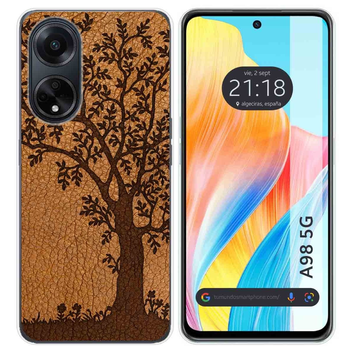 Funda Silicona para Oppo A98 5G diseño Cuero 03 Dibujos