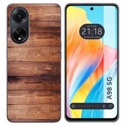 Funda Silicona para Oppo A98 5G diseño Madera 02 Dibujos