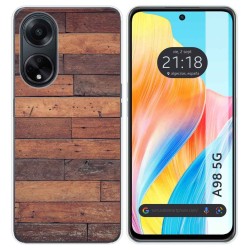 Funda Silicona para Oppo A98 5G diseño Madera 03 Dibujos