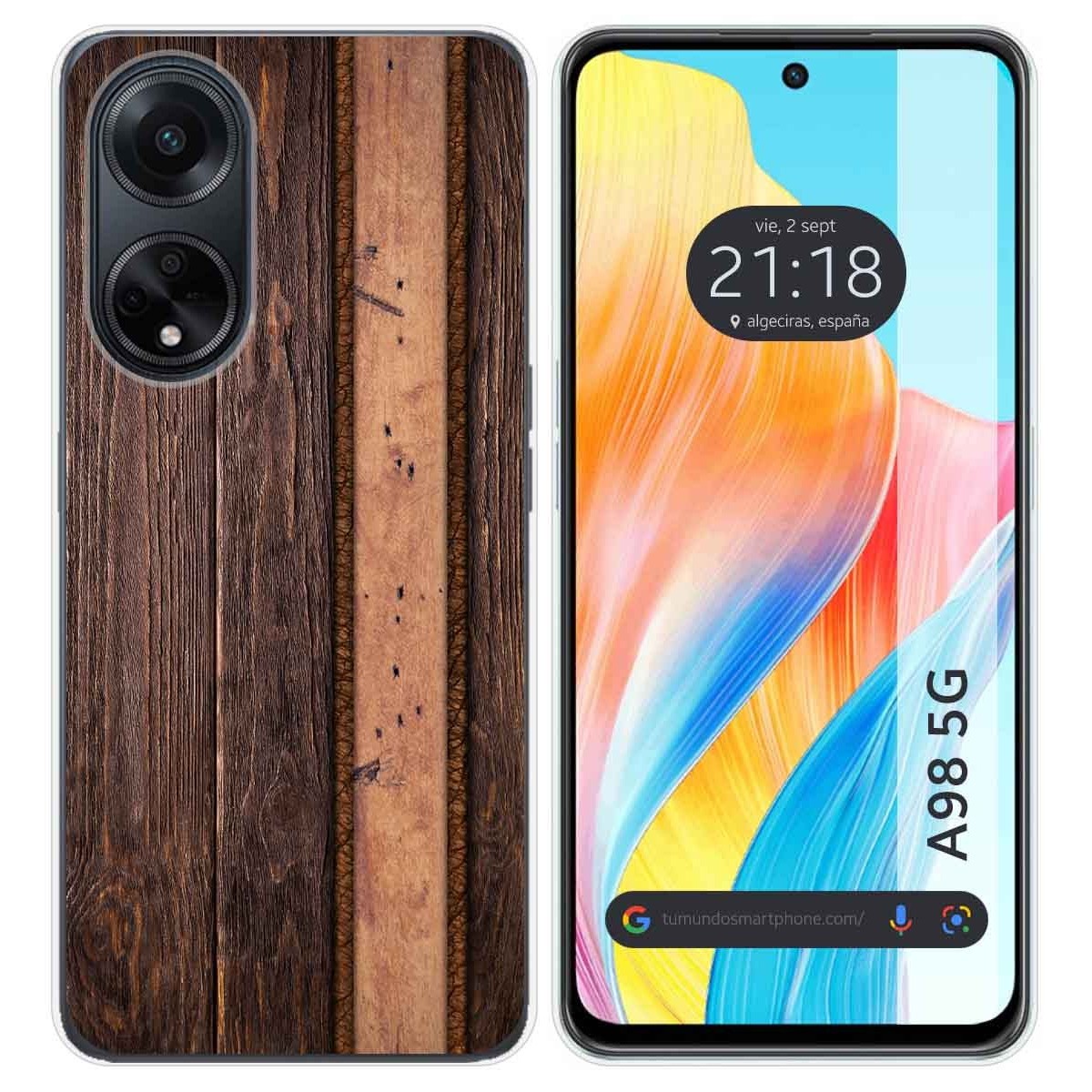 Funda Silicona para Oppo A98 5G diseño Madera 05 Dibujos
