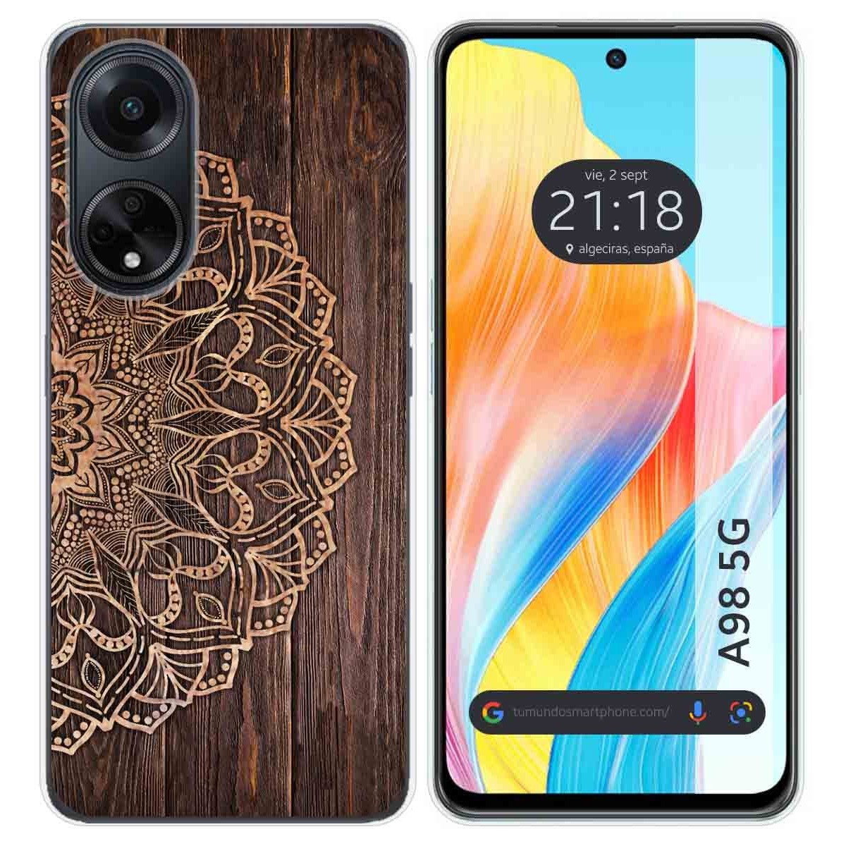 Funda Silicona para Oppo A98 5G diseño Madera 06 Dibujos